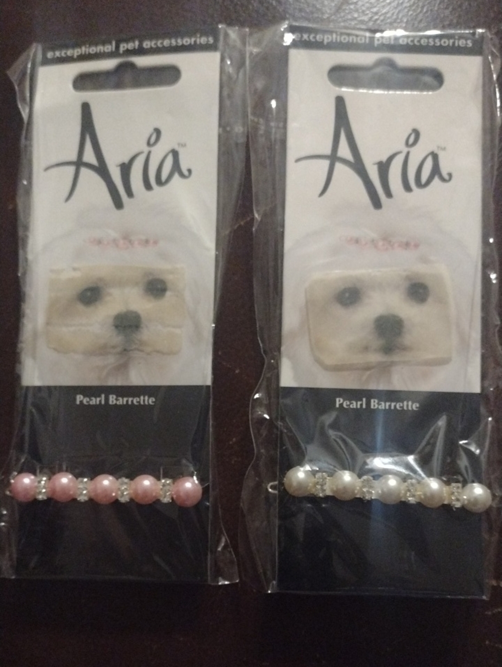 Aria Pink Pearl and Crystal Hair And Ivory Pearl and Crystal Barrettes